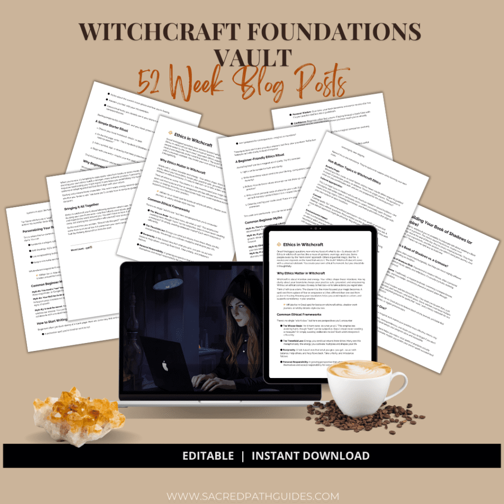 52 week witchcraft foundations content vault with plr